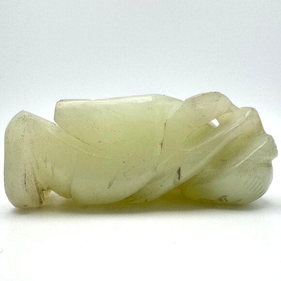 Jade Carved Chinese Diety Figurine Rustic Stone Antique 19 c - Picture 9 of 10